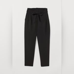 New With Tags H&M Black Ankle-length Tie-belt Pants - Size 6